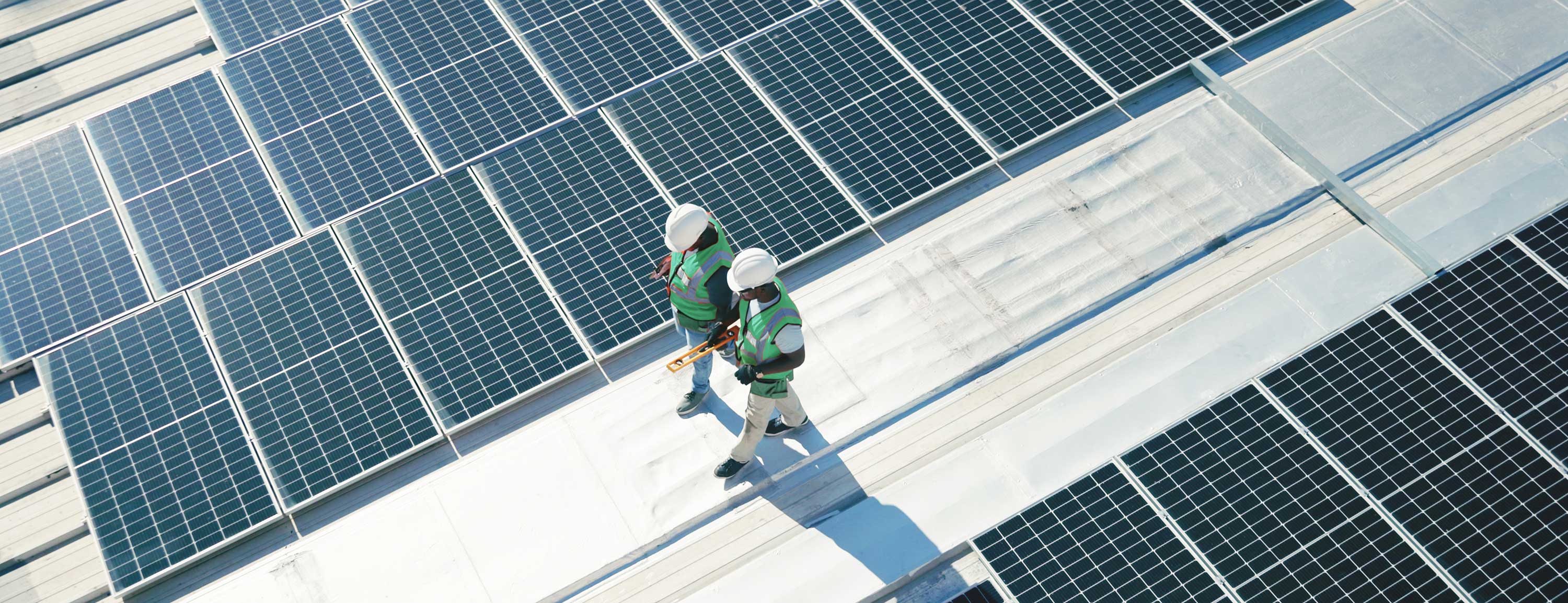Solar PV array on roof